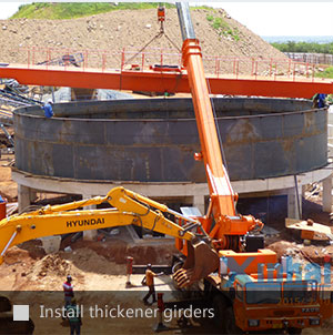 Install thickener girders