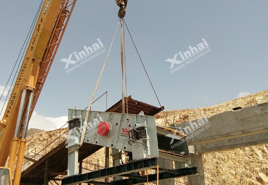 Amplitude of vibrating screen