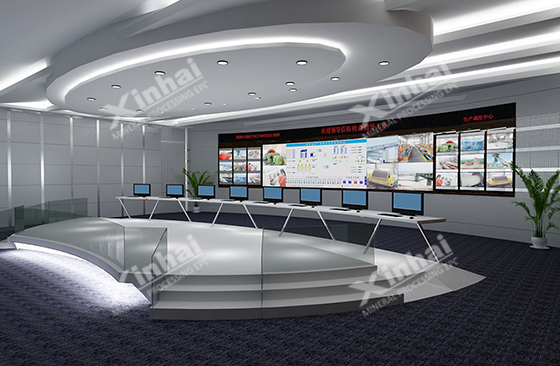 Central control room and tour corridor